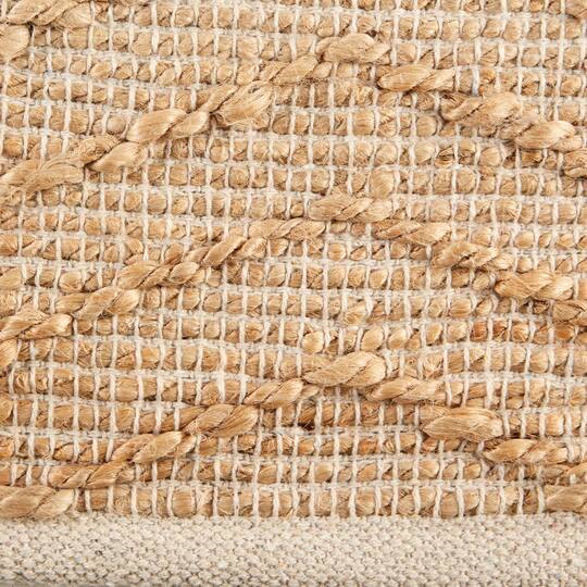 DII® Off White With Natural Jute Chevron Hand-Loomed Rug, 2ft. x 3ft"